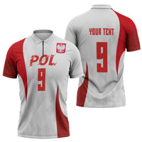 Custom Poland Volleyball Zipper Polo Shirt Sporty Wings Style