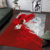 Poland Eagle and Winged Hussar Area Rug Grunge Sporty Style