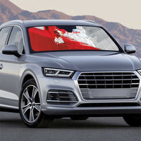 Poland Eagle and Winged Hussar Auto Sun Shade Grunge Sporty Style