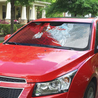 Poland Eagle and Winged Hussar Auto Sun Shade Grunge Sporty Style