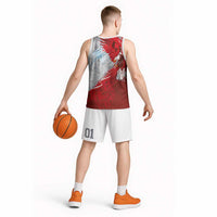 Poland Eagle and Winged Hussar Basketball Jersey Grunge Sporty Style