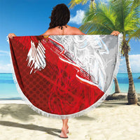 Poland Eagle and Winged Hussar Beach Blanket Grunge Sporty Style