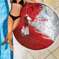 Poland Eagle and Winged Hussar Beach Blanket Grunge Sporty Style