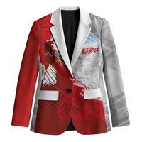 Poland Eagle and Winged Hussar Blazer Grunge Sporty Style