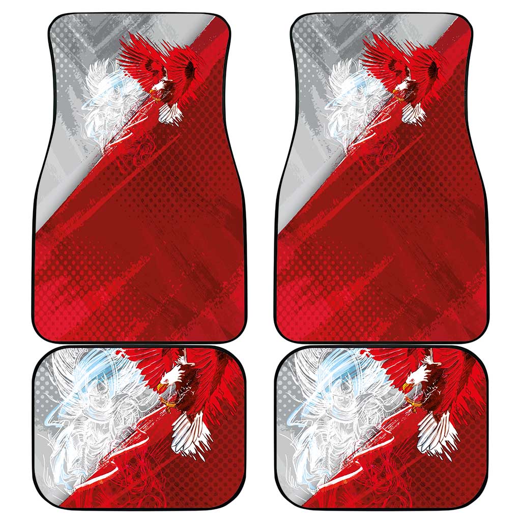 Poland Eagle and Winged Hussar Car Mats Grunge Sporty Style