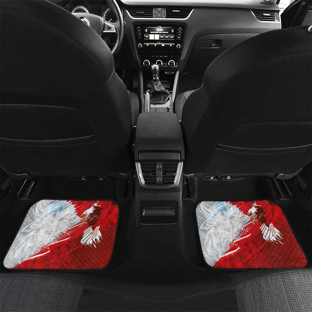 Poland Eagle and Winged Hussar Car Mats Grunge Sporty Style