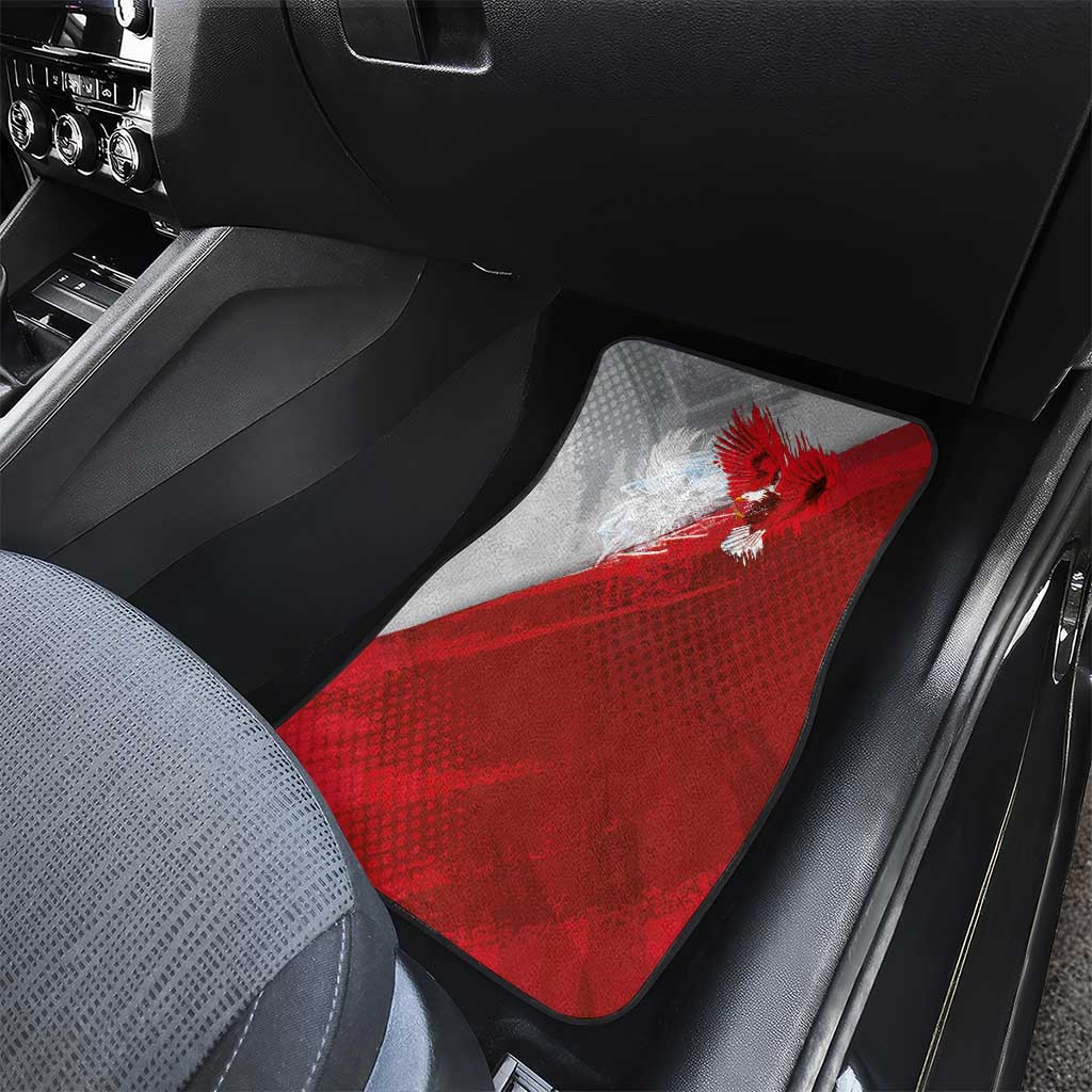 Poland Eagle and Winged Hussar Car Mats Grunge Sporty Style