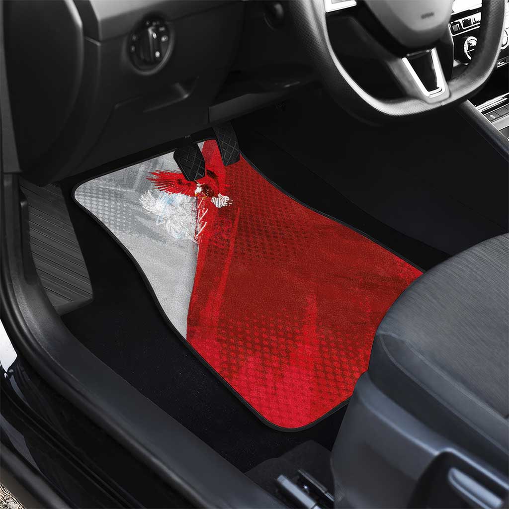 Poland Eagle and Winged Hussar Car Mats Grunge Sporty Style
