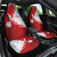 Poland Eagle and Winged Hussar Car Seat Cover Grunge Sporty Style