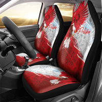 Poland Eagle and Winged Hussar Car Seat Cover Grunge Sporty Style
