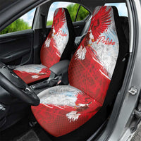 Poland Eagle and Winged Hussar Car Seat Cover Grunge Sporty Style