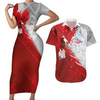 Poland Eagle and Winged Hussar Couples Matching Short Sleeve Bodycon Dress and Hawaiian Shirt Grunge Sporty Style