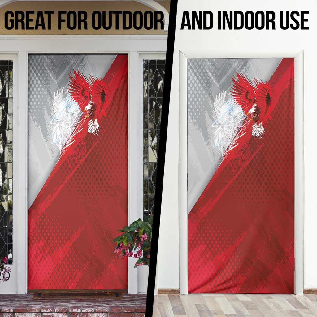 Poland Eagle and Winged Hussar Door Cover Grunge Sporty Style