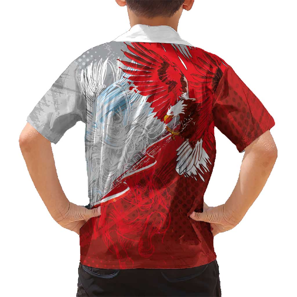 Poland Eagle and Winged Hussar Family Matching Long Sleeve Bodycon Dress and Hawaiian Shirt Grunge Sporty Style