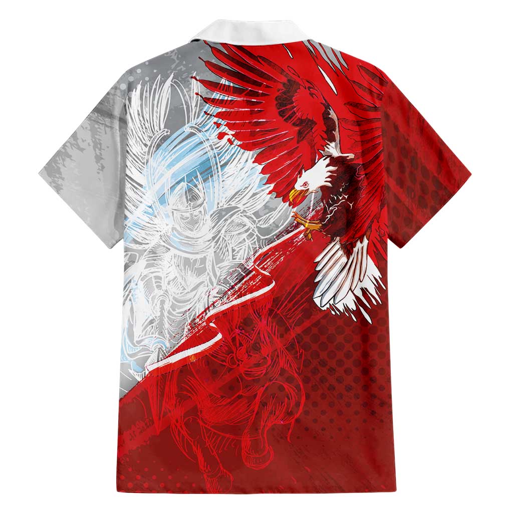 Poland Eagle and Winged Hussar Family Matching Long Sleeve Bodycon Dress and Hawaiian Shirt Grunge Sporty Style