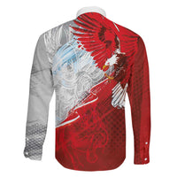 Poland Eagle and Winged Hussar Family Matching Long Sleeve Bodycon Dress and Hawaiian Shirt Grunge Sporty Style