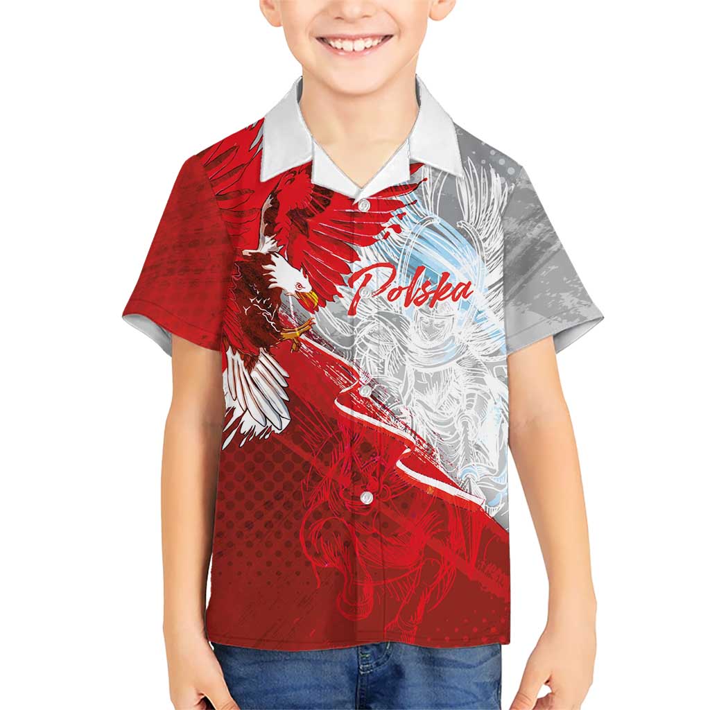 Poland Eagle and Winged Hussar Family Matching Long Sleeve Bodycon Dress and Hawaiian Shirt Grunge Sporty Style