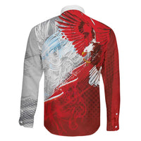 Poland Eagle and Winged Hussar Family Matching Mermaid Dress and Hawaiian Shirt Grunge Sporty Style