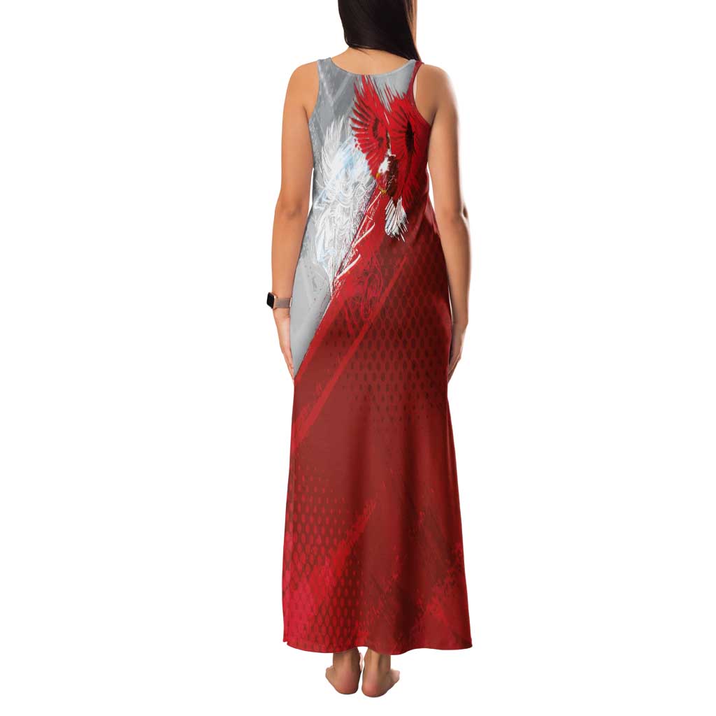 Poland Eagle and Winged Hussar Family Matching Tank Maxi Dress and Hawaiian Shirt Grunge Sporty Style