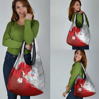 Poland Eagle and Winged Hussar Grocery Bag Grunge Sporty Style