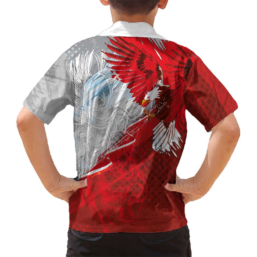 Poland Eagle and Winged Hussar Hawaiian Shirt Grunge Sporty Style
