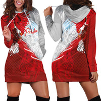 Poland Eagle and Winged Hussar Hoodie Dress Grunge Sporty Style