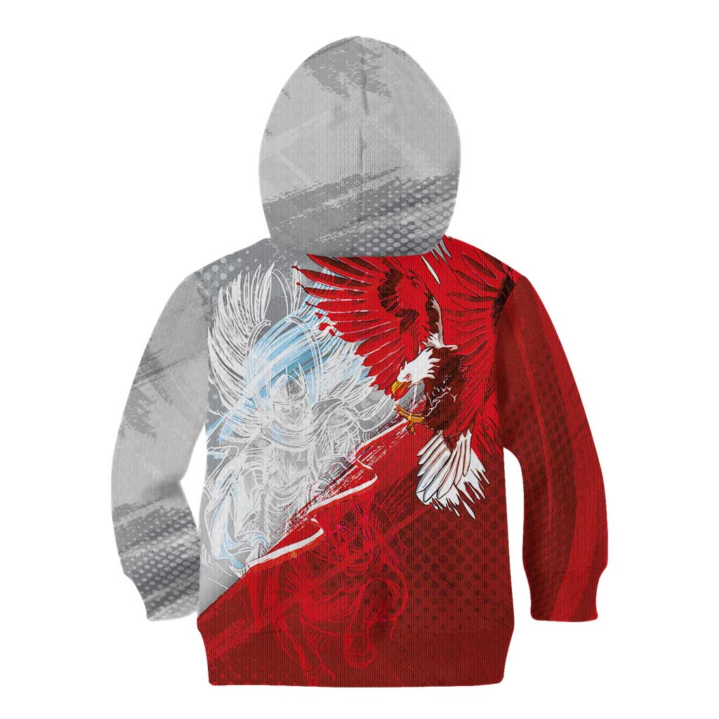 Poland Eagle and Winged Hussar Kid Hoodie Grunge Sporty Style