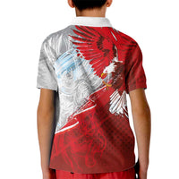 Poland Eagle and Winged Hussar Kid Polo Shirt Grunge Sporty Style