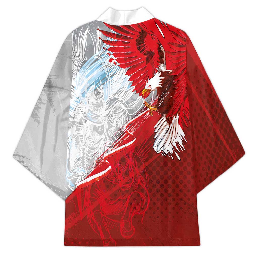 Poland Eagle and Winged Hussar Kimono Grunge Sporty Style