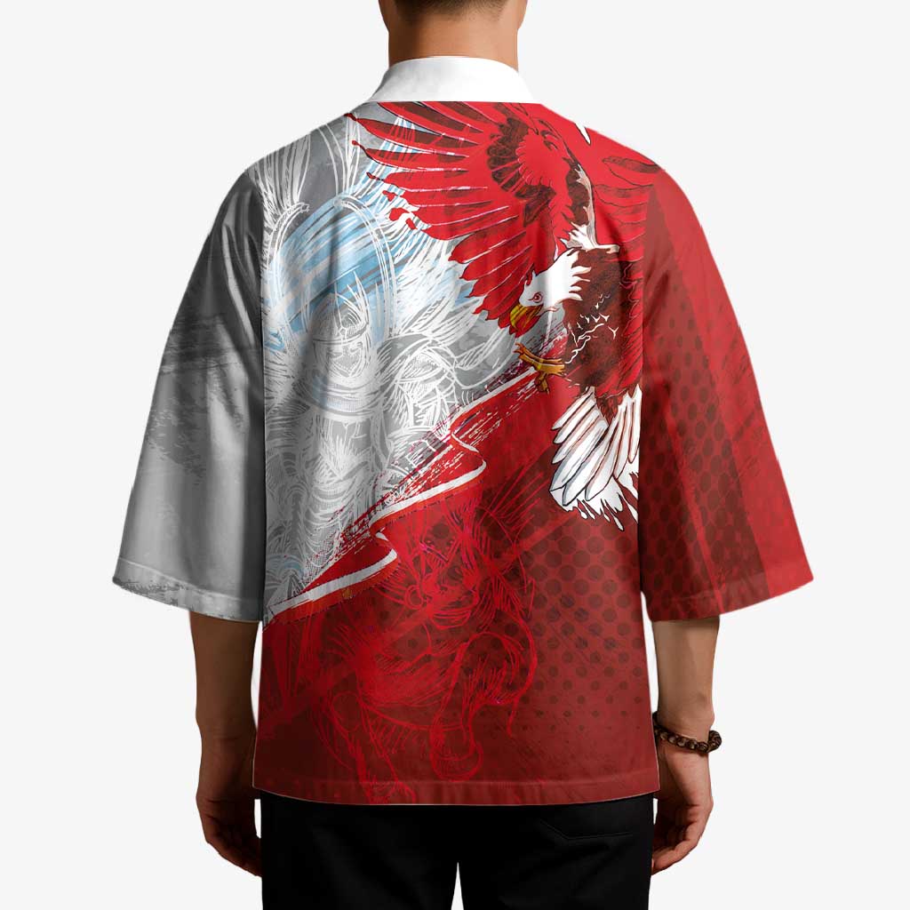 Poland Eagle and Winged Hussar Kimono Grunge Sporty Style
