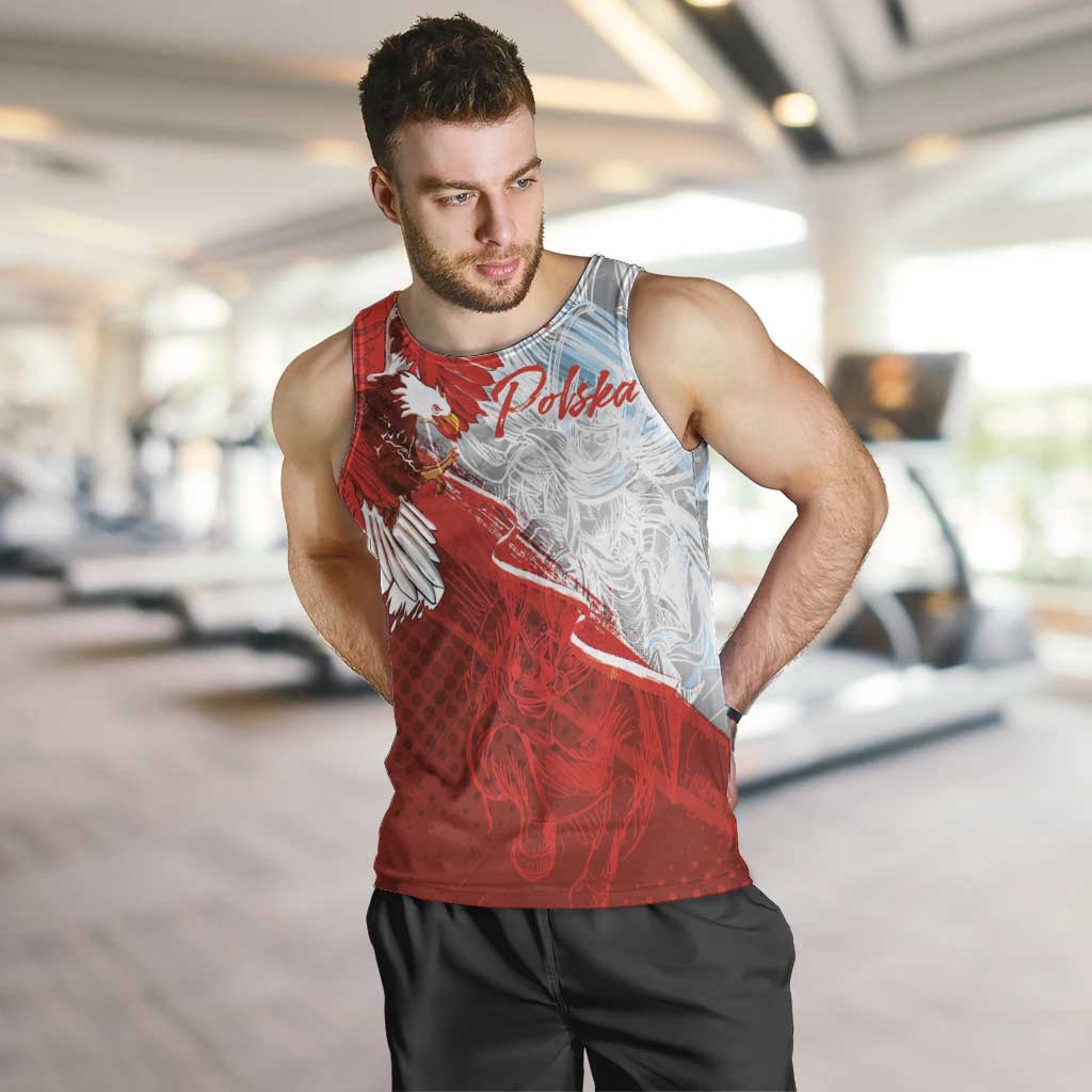 Poland Eagle and Winged Hussar Men Tank Top Grunge Sporty Style
