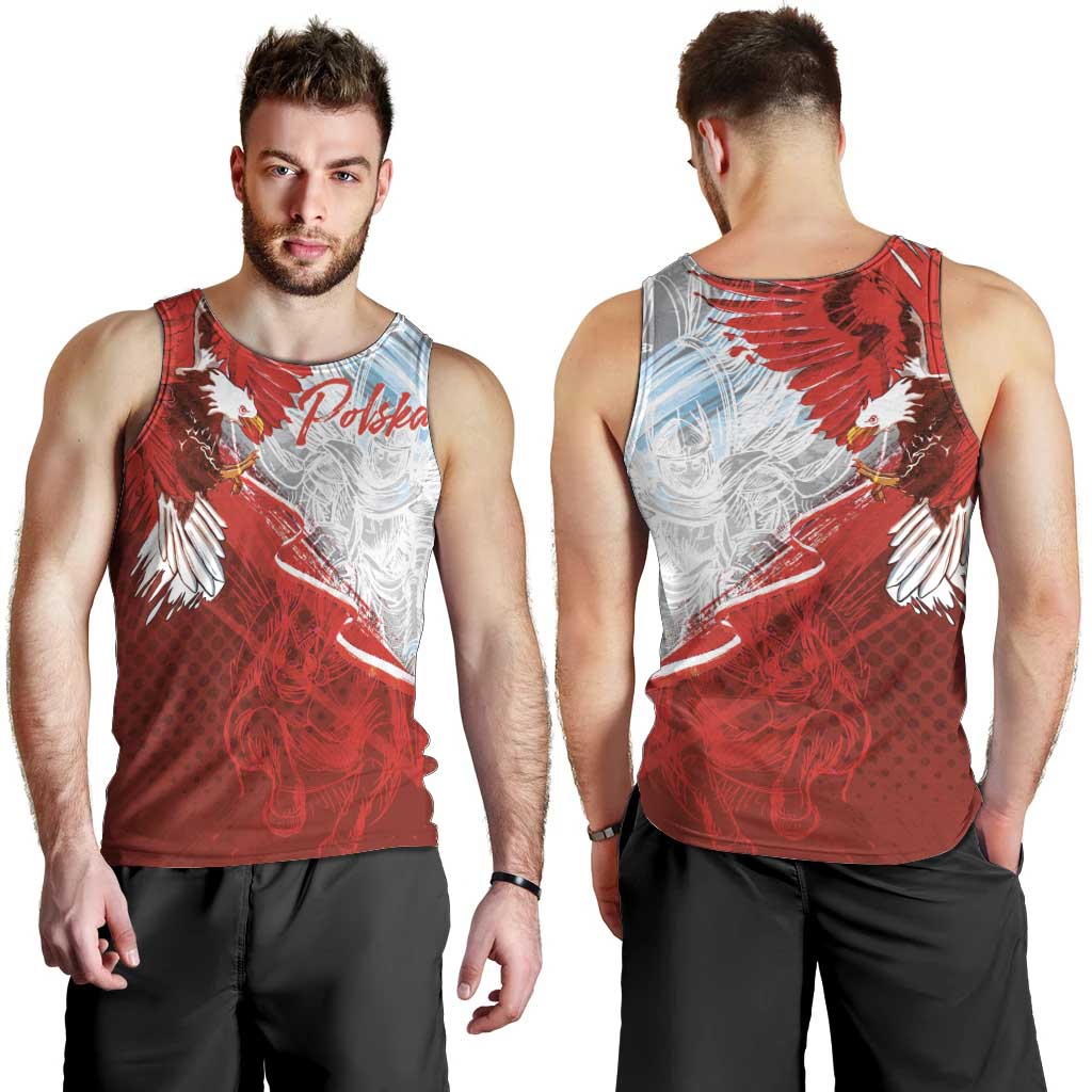 Poland Eagle and Winged Hussar Men Tank Top Grunge Sporty Style