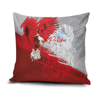 Poland Eagle and Winged Hussar Pillow Cover Grunge Sporty Style