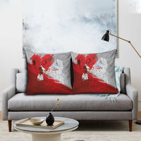 Poland Eagle and Winged Hussar Pillow Cover Grunge Sporty Style