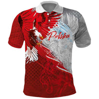 Poland Eagle and Winged Hussar Polo Shirt Grunge Sporty Style