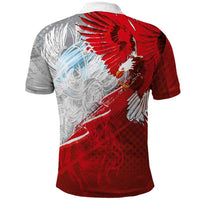 Poland Eagle and Winged Hussar Polo Shirt Grunge Sporty Style