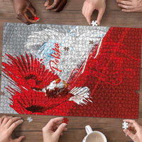 Poland Eagle and Winged Hussar Puzzle Grunge Sporty Style