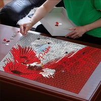 Poland Eagle and Winged Hussar Puzzle Grunge Sporty Style