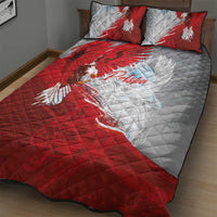 Poland Eagle and Winged Hussar Quilt Bed Set Grunge Sporty Style