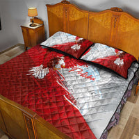 Poland Eagle and Winged Hussar Quilt Bed Set Grunge Sporty Style