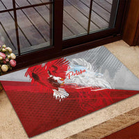 Poland Eagle and Winged Hussar Rubber Doormat Grunge Sporty Style