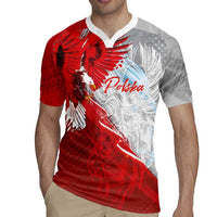 Poland Eagle and Winged Hussar Rugby Jersey Grunge Sporty Style