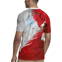 Poland Eagle and Winged Hussar Rugby Jersey Grunge Sporty Style