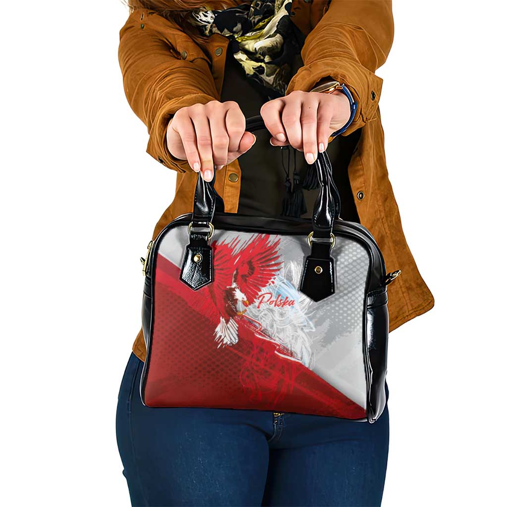 Poland Eagle and Winged Hussar Shoulder Handbag Grunge Sporty Style