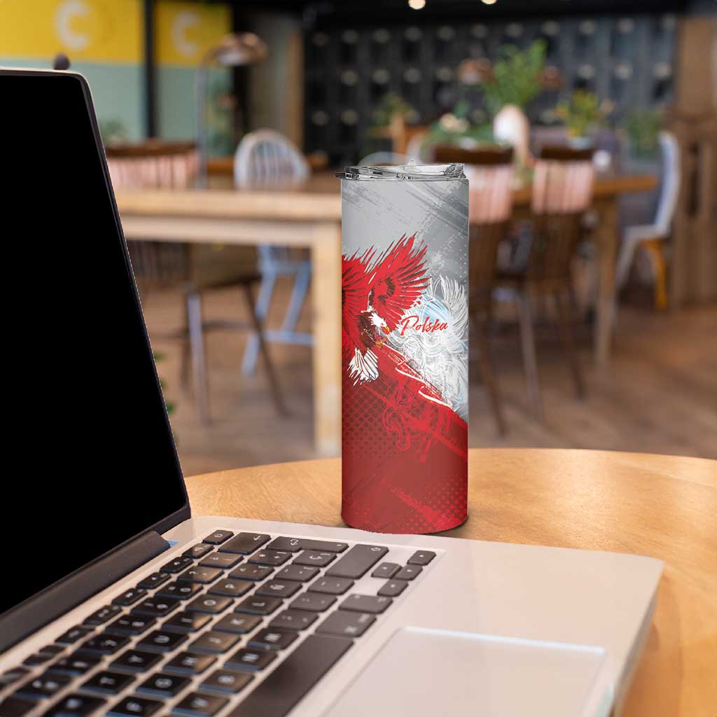Poland Eagle and Winged Hussar Skinny Tumbler Grunge Sporty Style