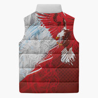 Poland Eagle and Winged Hussar Sleeveless Puffer Jacket Grunge Sporty Style
