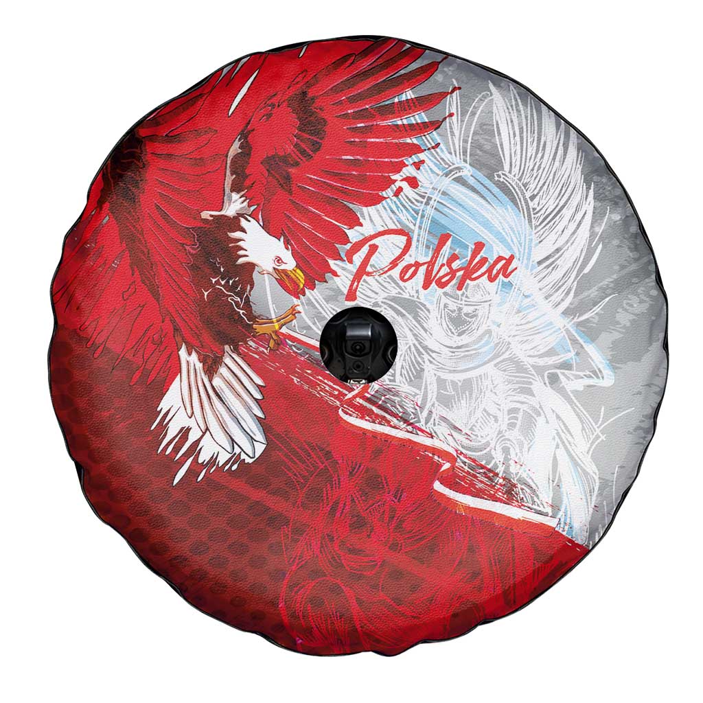 Poland Eagle and Winged Hussar Spare Tire Cover Grunge Sporty Style