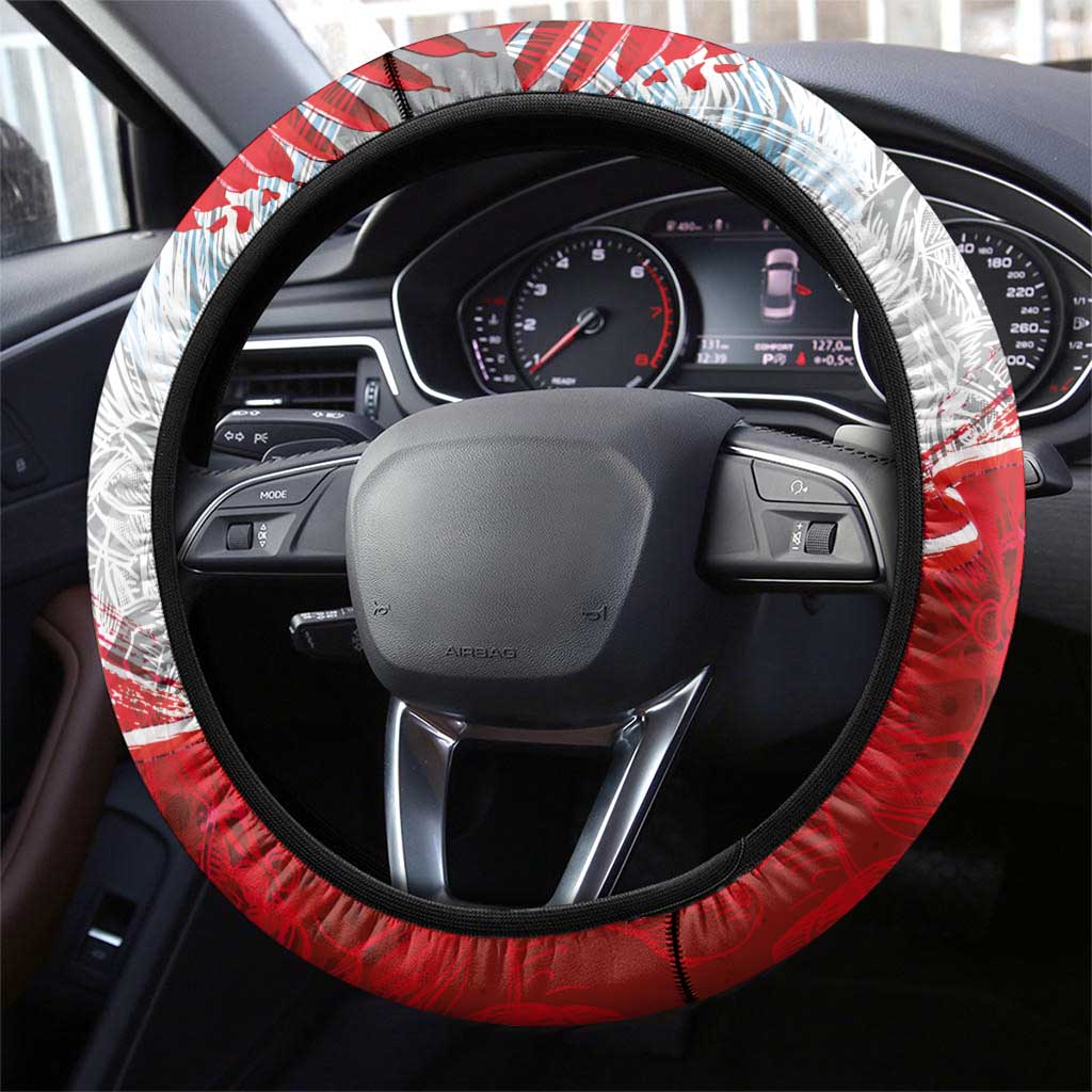 Poland Eagle and Winged Hussar Steering Wheel Cover Grunge Sporty Style