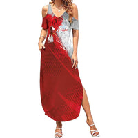 Poland Eagle and Winged Hussar Summer Maxi Dress Grunge Sporty Style