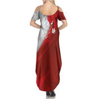 Poland Eagle and Winged Hussar Summer Maxi Dress Grunge Sporty Style